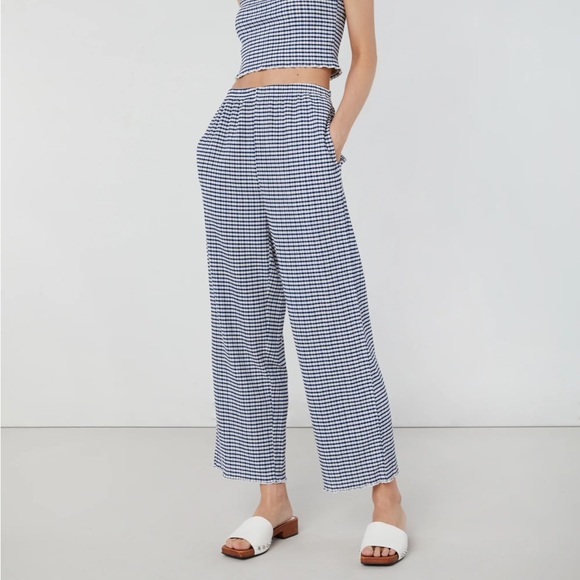 OAK + FORT Pants - Oak & Fort // Plaid Seersucker Pant